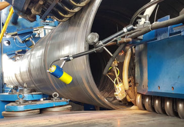 VMC Video Weld View Camera on Spiral Pipe Mill